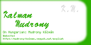 kalman mudrony business card